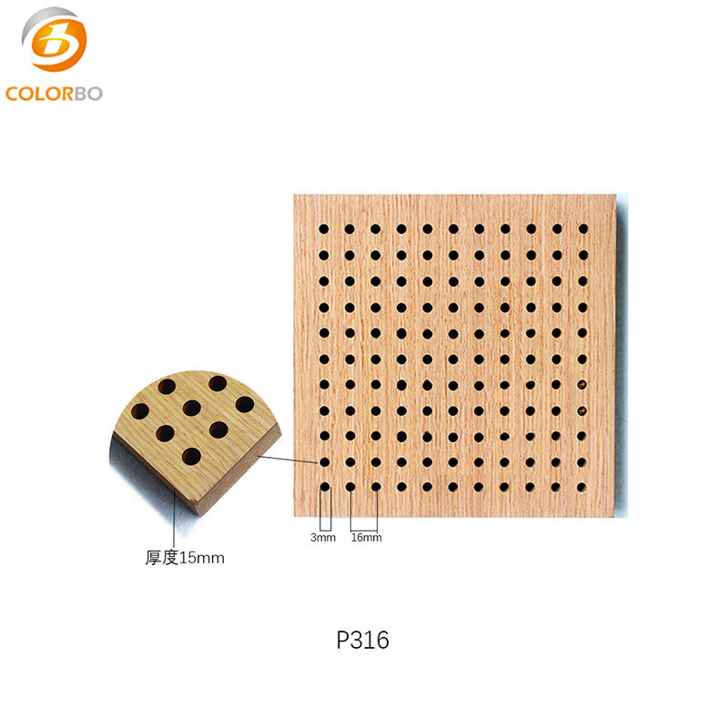 Перфорированная деревянная акустическая панель для отделки стен и потолка
